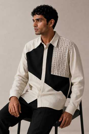 Buy ROHIT DOSHI Cream Cotton Ground Grace Shirt Online at Aza Fashions Buy_ROHIT DOSHI_Cream Cotton Ground Grace Shirt _Online_at_Aza_Fashions