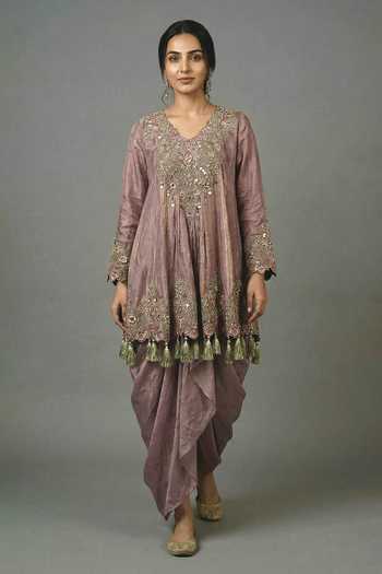 Ellemora Fashions The Sultana Embroidered Silk Top & Skirt Set 