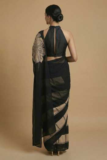 Ellemora Fashions Dahlia Striped Saree & Blouse Set 