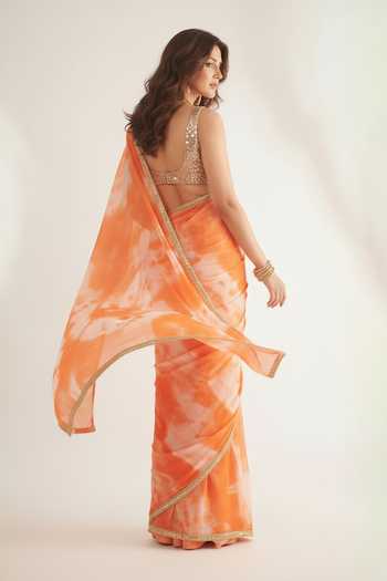 Ellemora Fashions The Saffron Skies Organza Saree Set 