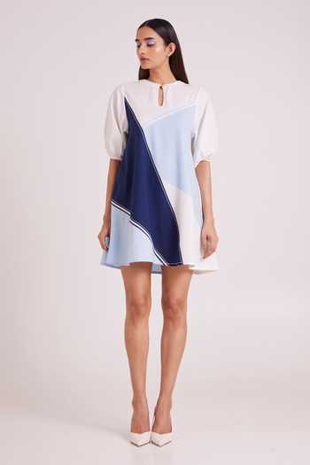 MADDER MUCH Juno Segmented Tide Short Dress 