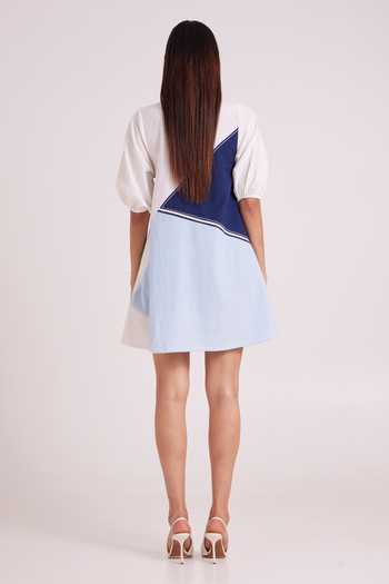 MADDER MUCH Juno Segmented Tide Short Dress 