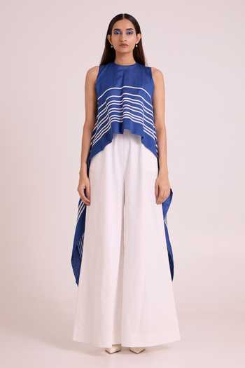 Shop MADDER MUCH Blue Idris Horizon Drift Jumpsuit Online at Aza Fashions Shop_MADDER MUCH_Blue Idris Horizon Drift Jumpsuit _Online_at_Aza_Fashions