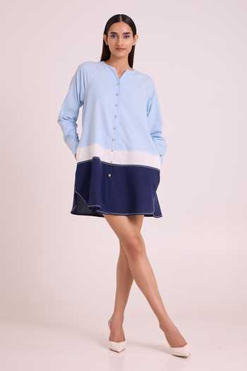 MADDER MUCH Harbour Beach Blue Short Dress 