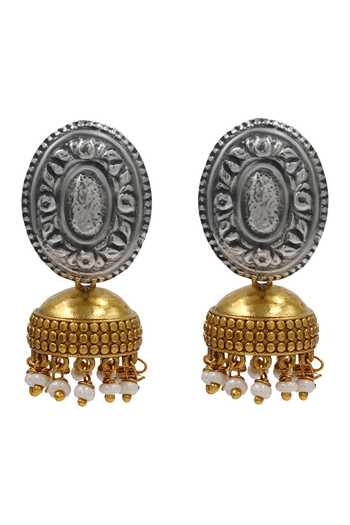 Sangeeta Boochra Heritage Jhumka Drop Earrings 