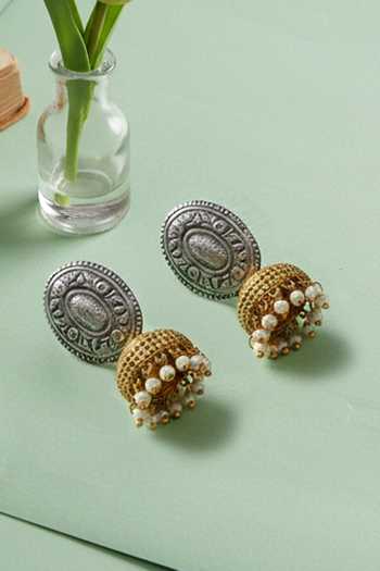 Sangeeta Boochra Heritage Jhumka Drop Earrings 