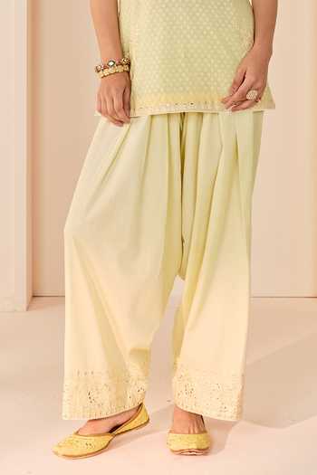 Shop Sheetal Batra Green , Chanderi, Cotton, Organza Miral Mint Short Kurta Salwar Set Online at Aza Fashions Shop_Sheetal Batra_Green , Chanderi, Cotton, Organza Miral Mint Short Kurta Salwar Set _Online_at_Aza_Fashions