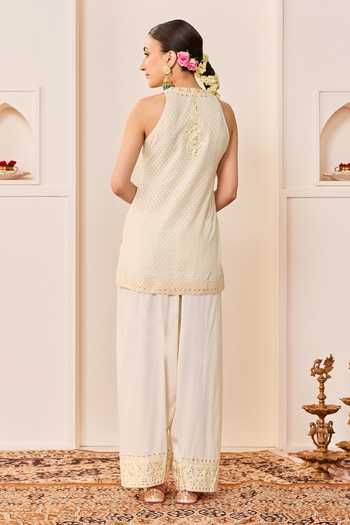Sheetal Batra Miral Daisy Ivory Short Kurta Set 