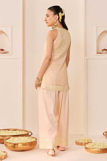 Sheetal Batra Miral Carnation Pink Short Kurta Set 