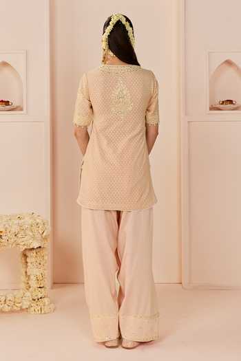 Sheetal Batra Anaisha Carnation Pink Short Kurta Salwar Set 