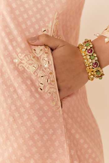 Sheetal Batra Pink Chanderi , Cotton, Reem Carnation Short Choga Kurta Salwar Set at Aza Fashions Sheetal Batra_Pink Chanderi , Cotton, Reem Carnation Short Choga Kurta Salwar Set _at_Aza_Fashions