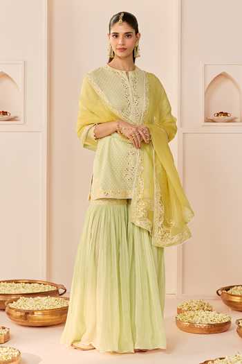 Sheetal Batra Yasneen Woven Kurta Gharara Set 