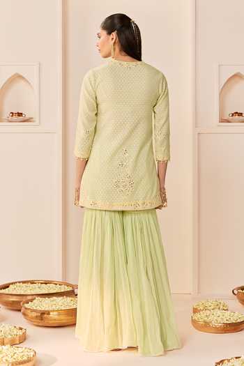 Sheetal Batra Yasneen Woven Kurta Gharara Set 
