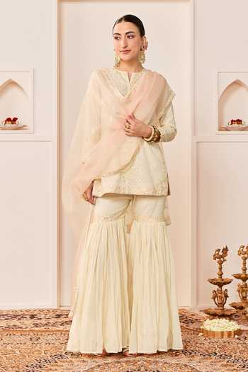 Sheetal Batra Yasneen Woven Kurta Gharara Set 