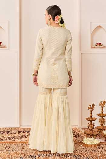 Sheetal Batra Yasneen Woven Kurta Gharara Set 