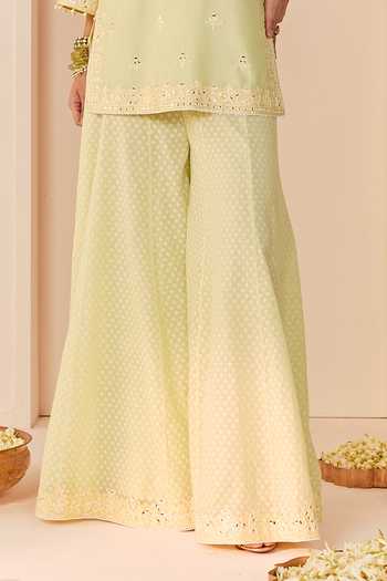 Buy Sheetal Batra Green Chanderi , Organza Round Rehma Mint Short Kurta Sharara Set Online at Aza Fashions Buy_Sheetal Batra_Green Chanderi , Organza Round Rehma Mint Short Kurta Sharara Set _Online_at_Aza_Fashions