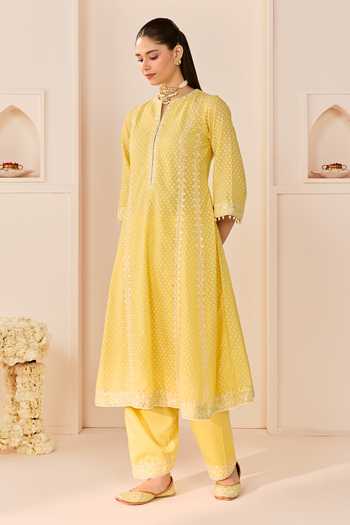 Sheetal Batra Firdaus Woven Choga Kurta Salwar Set 