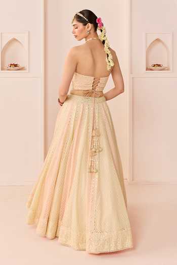 Sheetal Batra Umaiza Carnation Pink Lehenga Blouse Set 