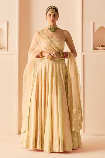 Sheetal Batra Umaiza Carnation Pink Lehenga Blouse Set 
