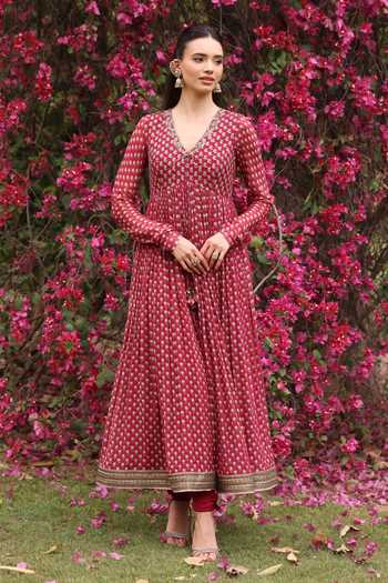 Summer By Priyanka Gupta Anargul Printed Anarkali Set 