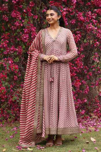 Summer By Priyanka Gupta Noor Print Anarkali Set 