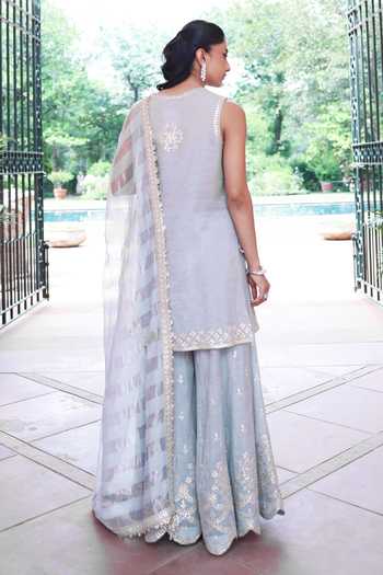 Summer By Priyanka Gupta Ice Blue Elena Sharara Set 