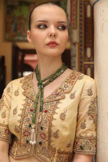 Xago Moti Mahal Long Tassel Necklace 