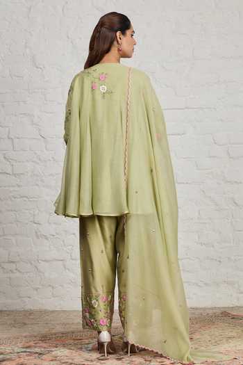Sue Mue Faye Embroidered Short Anarkali Salwar Set