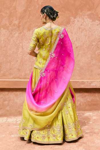Vinita Bhansali Rangira Rajputi Embroidered Kurta Lehenga Set 