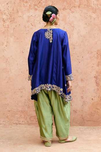 Vinita Bhansali Neera Embroidered Silk Kurta Salwar Set 