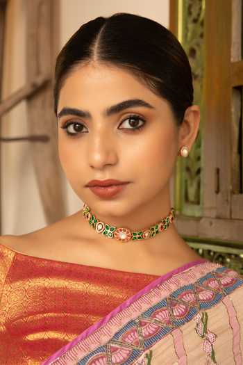 Xago Gulab Gharana Polki Moissanite Choker Set 