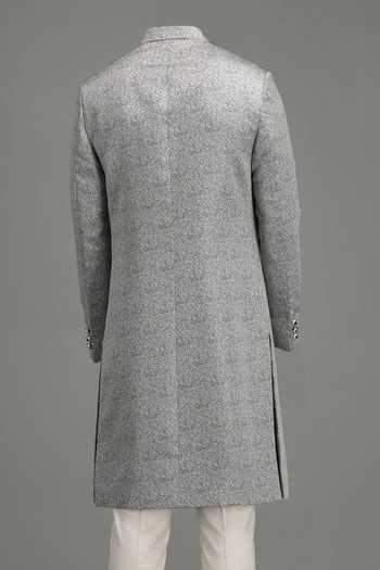 Chatenya Mittal Geometric Embroidered Sherwani Set For Kids