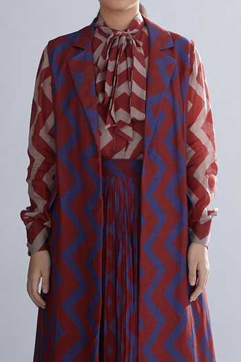 Koai Dabu Print Trench Jacket For Kids