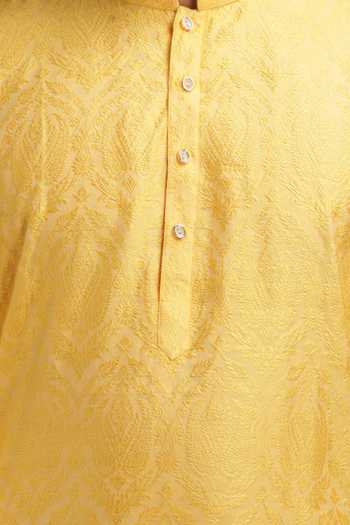 Chatenya Mittal Floral Motif Kurta For Kids