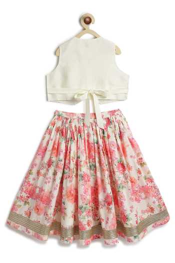 Tiber Taber Floral Print Lehenga & Blouse Set 