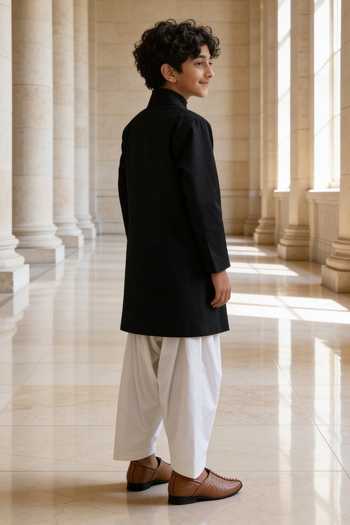 FAYON KIDS Suiting Sherwani With Salwar 