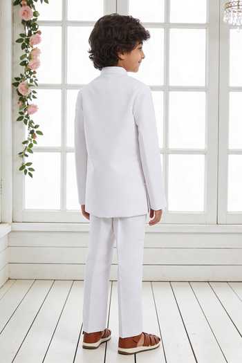 FAYON KIDS Suiting Bandhgala & Pant Set 