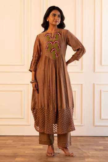 Gulabik Jaipur Kiana Placement Embroidered Kurta & Pant Set 