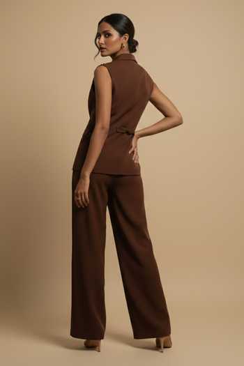 The Pretty Things by Priyanka B. Sahani Hand Embroidered Vest & Trouser Set 