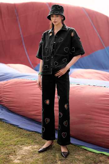 Kay Kay Vivienne Heart Cutout Shirt & Pant Co-ord Set 
