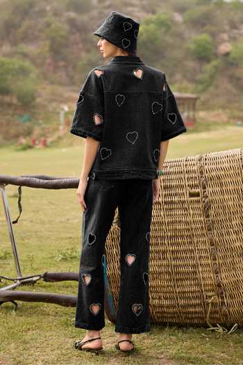 Kay Kay Vivienne Heart Cutout Shirt & Pant Co-ord Set 