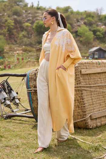 Kay Kay Gia Embellished Cotton Cape 