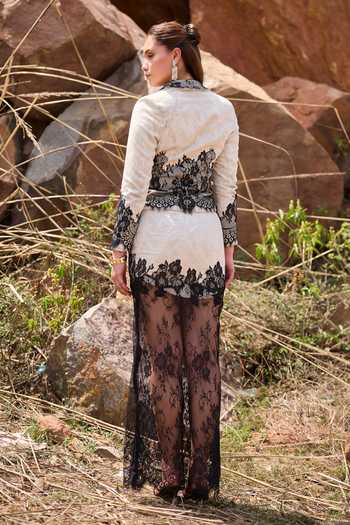 Kay Kay Sylenne Lace Blazer & Skirt Set 