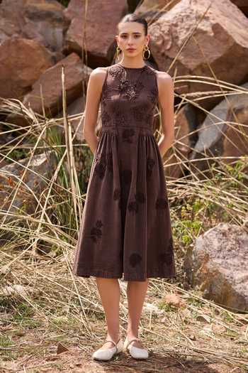 Kay Kay Ivana Floral Embellished Denim Dress 