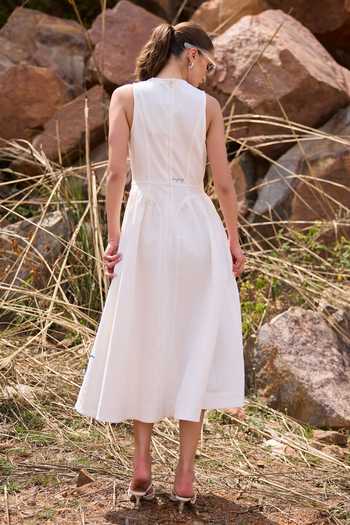 Kay Kay Liliana Floral Embroidered Cotton Dress 