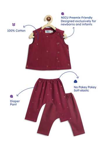 Tiber Taber Purple Cotton Self Design Kurta And Pair Of Pyjama Set at Aza Fashions Tiber Taber_Purple Cotton Self Design Kurta And Pair Of Pyjama Set _at_Aza_Fashions