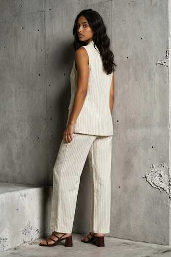 Vanshika Agarwal Label Tess Pinstripe Blazer & Trouser Set 