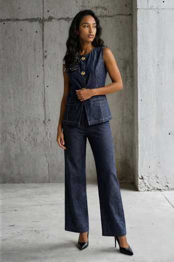 Vanshika Agarwal Label Jamie Hand Appliqued Jacket & Pant Set 
