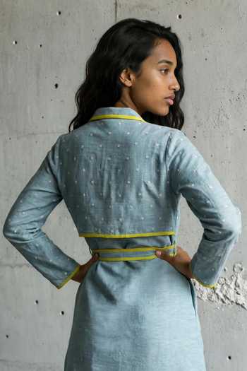 Vanshika Agarwal Label Skylar Polka Embroidered Dress 
