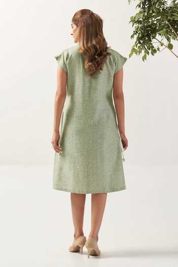 Savaaya The Sage Two Tone Linen Dress 